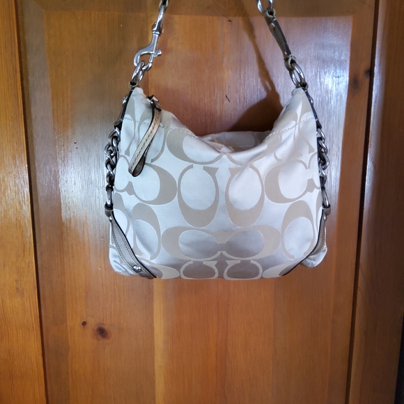 Coach Signature C Sateen Bag F15250 VGUC - Picture 1 of 14